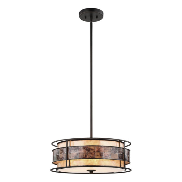 Atlas Tremont 18'' Wide 3-Light Chandelier - Elegant Tiffany Bronze with Mica Shades for Modern Spaces CL11370-BZ