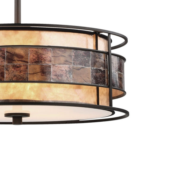 Atlas Tremont 18'' Wide 3-Light Chandelier - Elegant Tiffany Bronze with Mica Shades for Modern Spaces CL11370-BZ