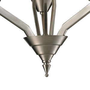 Atlas Tribecca 3-Light Chandelier - Modern Transitional Design with Cone Glass Shades for Stylish Interiors Brushed Nickel 21'' CL11371-NK