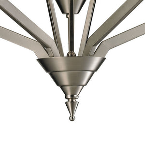 Atlas Tribecca 3-Light Chandelier - Modern Transitional Design with Cone Glass Shades for Stylish Interiors Brushed Nickel 25.00'' CL11372-NK