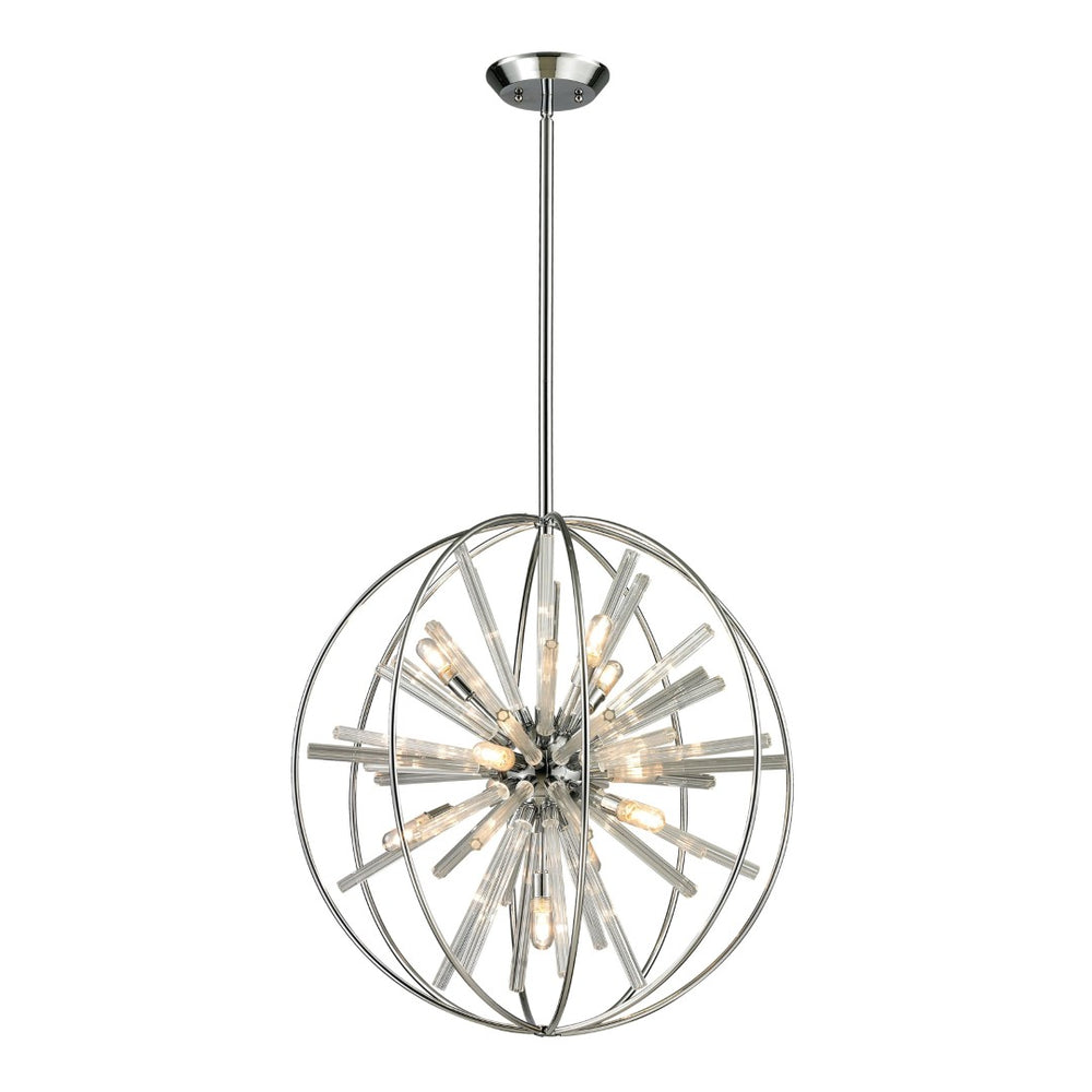Atlas Twilight 22" Wide 10-Light Chandelier - Striking Polished Chrome Design for Modern Elegance CL11375-CH