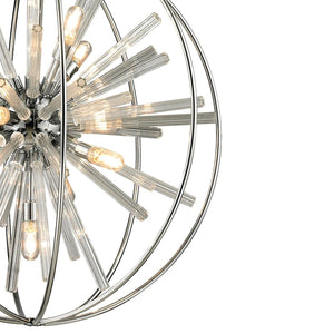Atlas Twilight 22" Wide 10-Light Chandelier - Striking Polished Chrome Design for Modern Elegance CL11375-CH