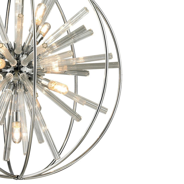 Atlas Twilight 22" Wide 10-Light Chandelier - Striking Polished Chrome Design for Modern Elegance CL11375-CH