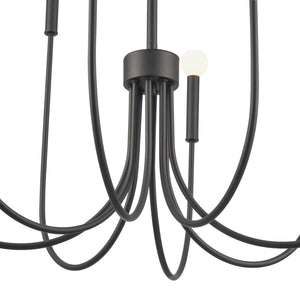 Atlas Ulla 28'' Wide 8-Light Chandelier – Modern Elegance for Dining Rooms and Living Spaces, Timeless Design Matte Black CL11376-BK