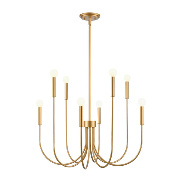 Atlas Ulla 28'' Wide 8-Light Chandelier – Modern Elegance for Dining Rooms and Living Spaces, Timeless Design Gold CL11376-GD