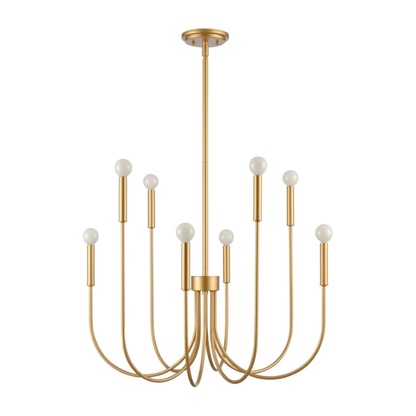 Atlas Ulla 28'' Wide 8-Light Chandelier – Modern Elegance for Dining Rooms and Living Spaces, Timeless Design Gold CL11376-GD