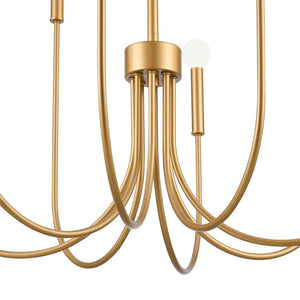 Atlas Ulla 28'' Wide 8-Light Chandelier – Modern Elegance for Dining Rooms and Living Spaces, Timeless Design Gold CL11376-GD