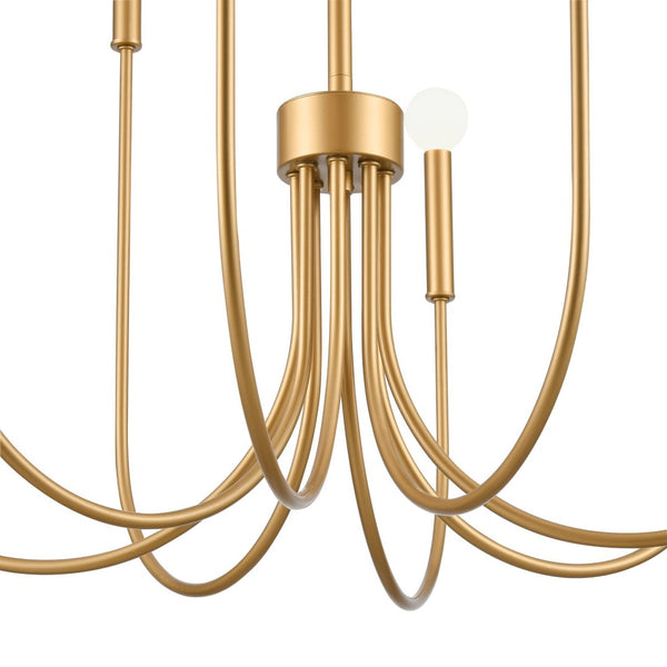 Atlas Ulla 28'' Wide 8-Light Chandelier – Modern Elegance for Dining Rooms and Living Spaces, Timeless Design Gold CL11376-GD