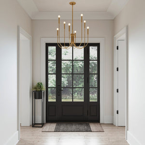 Atlas Ulla 28'' Wide 8-Light Chandelier – Modern Elegance for Dining Rooms and Living Spaces, Timeless Design Gold CL11376-GD