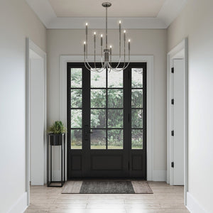 Atlas Ulla 28'' Wide 8-Light Chandelier – Modern Elegance for Dining Rooms and Living Spaces, Timeless Design Polished Nickel CL11376-SV