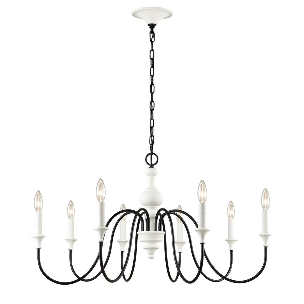 Atlas Val de Loire 36'' Wide 8-Light Chandelier - Elegant French Country Lighting for Dining & Living Spaces CL11383-WH