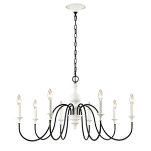 Atlas Val de Loire 36'' Wide 8-Light Chandelier - Elegant French Country Lighting for Dining & Living Spaces CL11383-WH