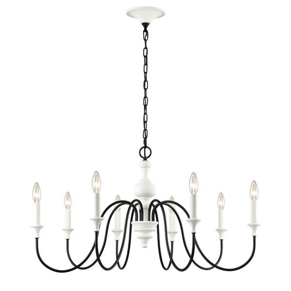 Atlas Val de Loire 36'' Wide 8-Light Chandelier - Elegant French Country Lighting for Dining & Living Spaces CL11383-WH