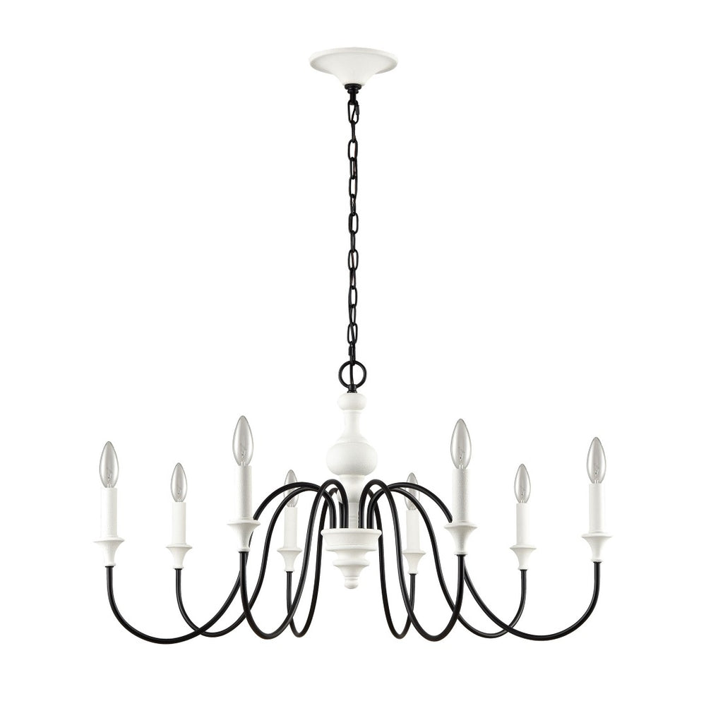 Atlas Val de Loire 36'' Wide 8-Light Chandelier - Elegant French Country Lighting for Dining & Living Spaces CL11383-WH