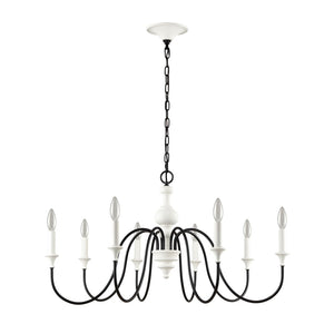 Atlas Val de Loire 36'' Wide 8-Light Chandelier - Elegant French Country Lighting for Dining & Living Spaces CL11383-WH