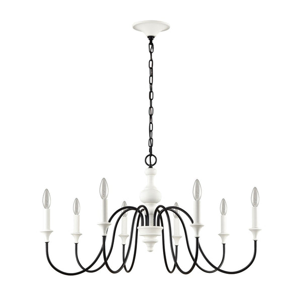 Atlas Val de Loire 36'' Wide 8-Light Chandelier - Elegant French Country Lighting for Dining & Living Spaces CL11383-WH