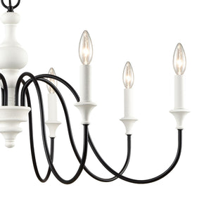 Atlas Val de Loire 36'' Wide 8-Light Chandelier - Elegant French Country Lighting for Dining & Living Spaces CL11383-WH