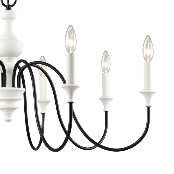 Atlas Val de Loire 36'' Wide 8-Light Chandelier - Elegant French Country Lighting for Dining & Living Spaces CL11383-WH