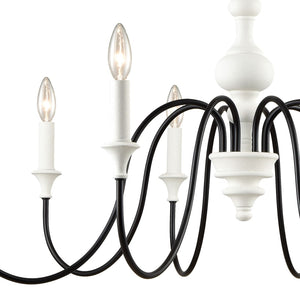 Atlas Val de Loire 36'' Wide 8-Light Chandelier - Elegant French Country Lighting for Dining & Living Spaces CL11383-WH