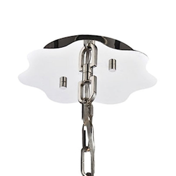 Atlas Villoy 24" Wide 4-Light Chandelier - Elegant Drum Shade in Polished Nickel for Modern Spaces CL11386-NK