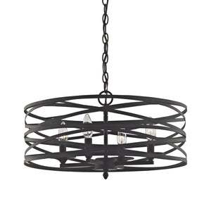 Atlas Vorticy 20'' Wide 4-Light Chandelier - Bold Oil Rubbed Bronze Fixture for Modern Elegance & Style CL11388-BZ