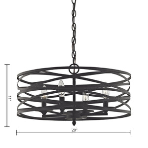 Atlas Vorticy 20'' Wide 4-Light Chandelier - Bold Oil Rubbed Bronze Fixture for Modern Elegance & Style CL11388-BZ