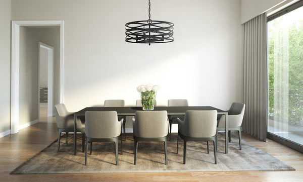 Atlas Vorticy 20'' Wide 4-Light Chandelier - Bold Oil Rubbed Bronze Fixture for Modern Elegance & Style CL11388-BZ