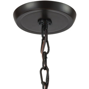Atlas Weaverton 19" 3-Light Chandelier - Rustic Rope-Weaved Frame in Oil Rubbed Bronze for Farmhouse Charm CL11389-NA