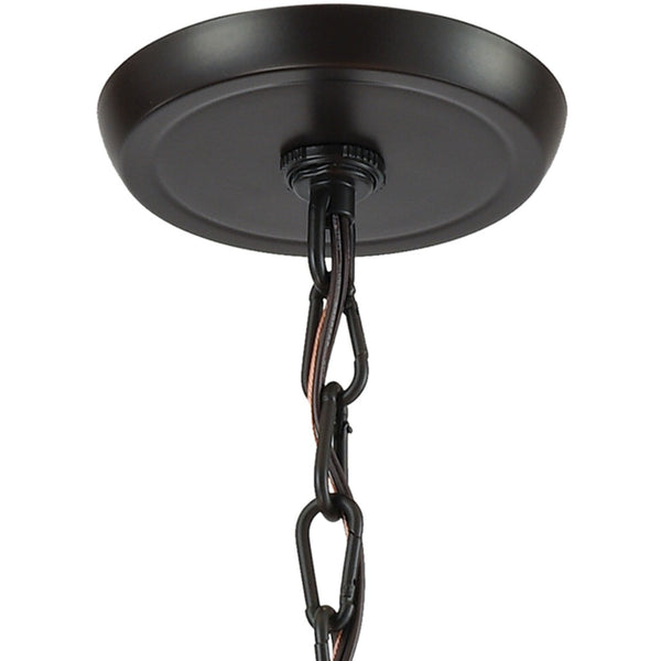 Atlas Weaverton 19" 3-Light Chandelier - Rustic Rope-Weaved Frame in Oil Rubbed Bronze for Farmhouse Charm CL11389-NA
