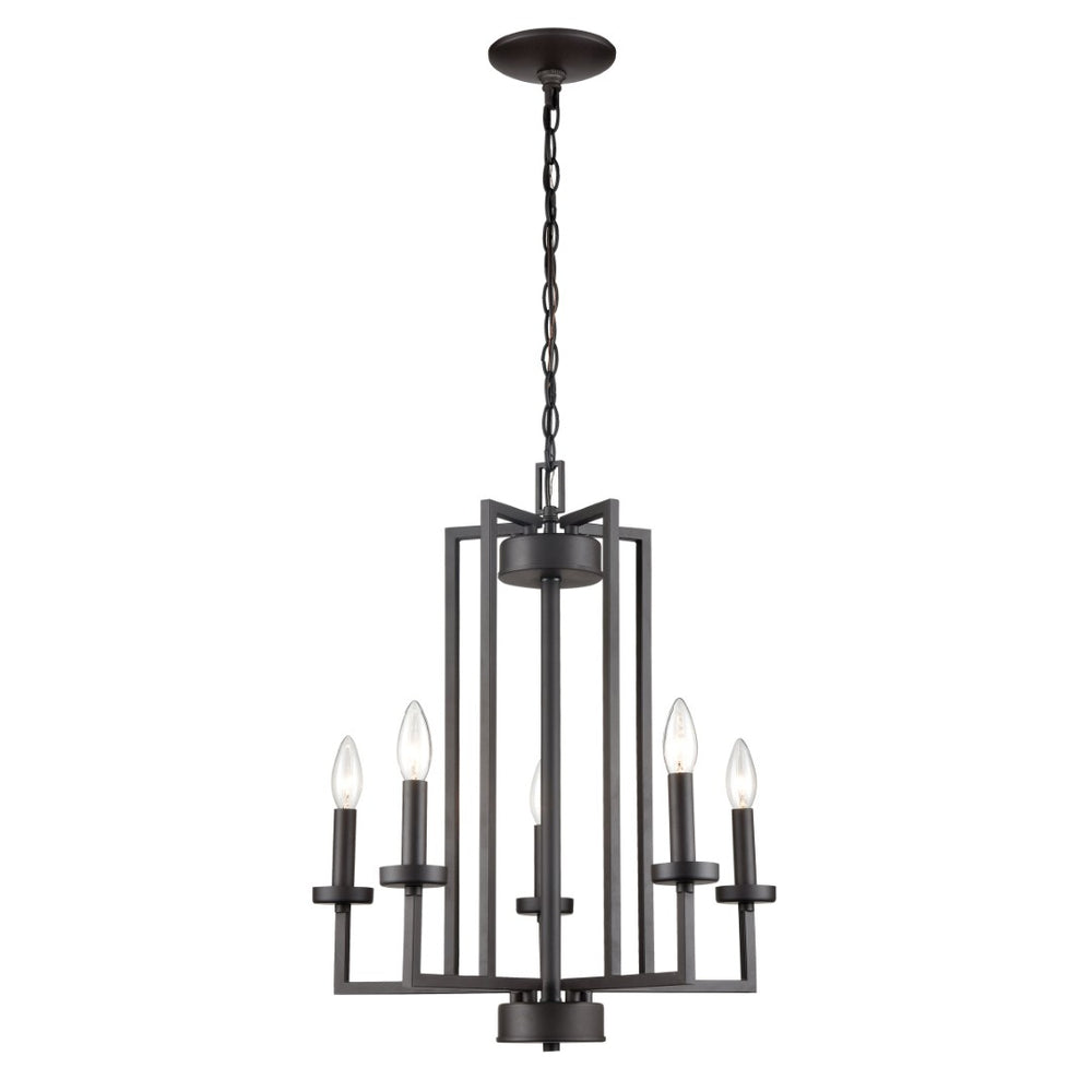Atlas West End 20" Wide 5-Light Chandelier - Contemporary Elegance for Dining and Living Spaces Oil Rubbed Bronze CL11391-BZ