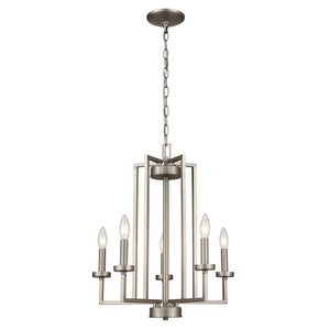 Atlas West End 20" Wide 5-Light Chandelier - Contemporary Elegance for Dining and Living Spaces Brushed Nickel CL11391-NK