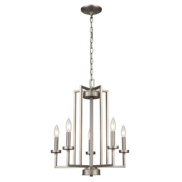 Atlas West End 20" Wide 5-Light Chandelier - Contemporary Elegance for Dining and Living Spaces Brushed Nickel CL11391-NK