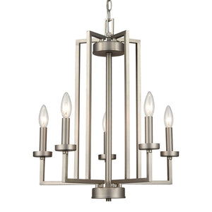 Atlas West End 20" Wide 5-Light Chandelier - Contemporary Elegance for Dining and Living Spaces Brushed Nickel CL11391-NK