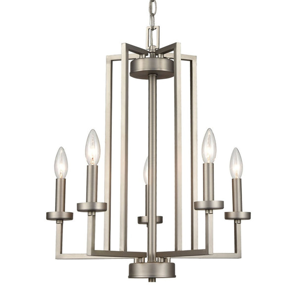Atlas West End 20" Wide 5-Light Chandelier - Contemporary Elegance for Dining and Living Spaces Brushed Nickel CL11391-NK