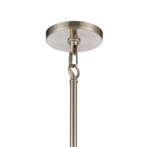 Atlas White Burlap 20-Inch 6-Light Chandelier - Coastal Modern Design with Ocean Blue Accents for Elegance CL11392-WH