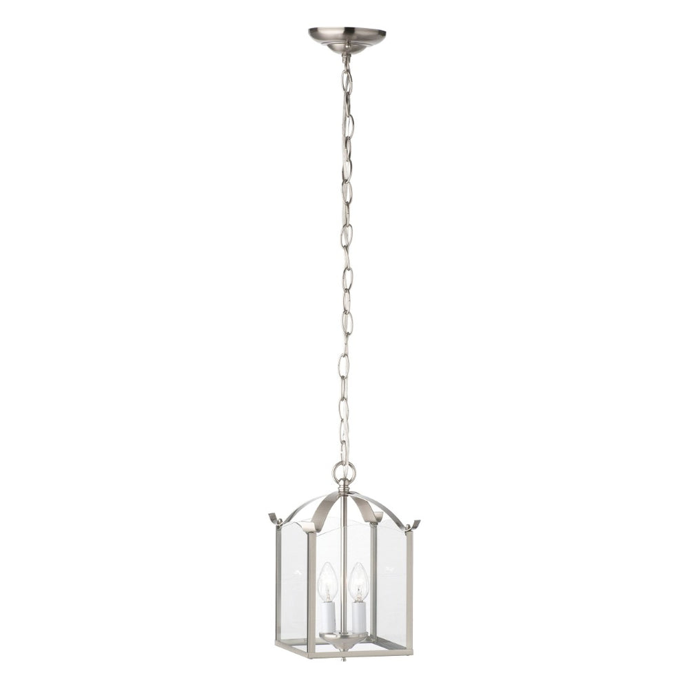 Atlas Whitmore 7.25'' Wide 2-Light Pendant - Elegant Brushed Nickel Fixture for Dining & Living Spaces CL11394-NK
