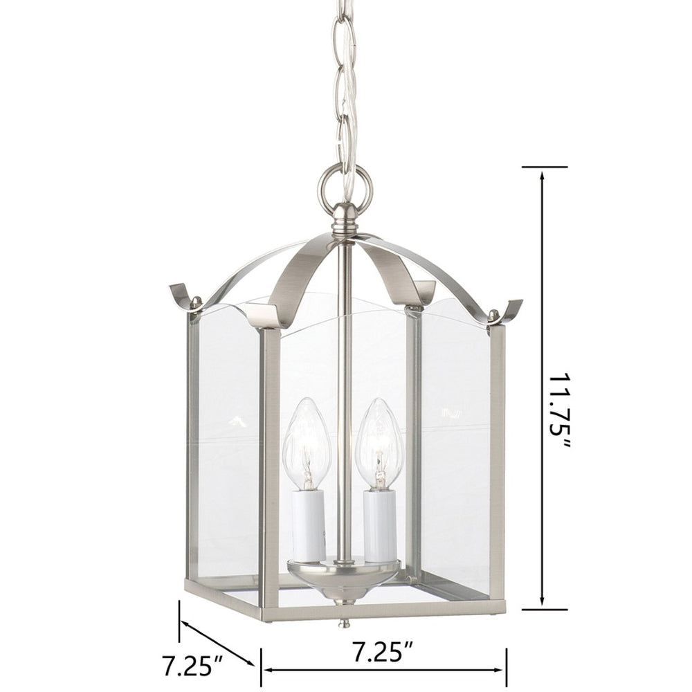 Atlas Whitmore 7.25'' Wide 2-Light Pendant - Elegant Brushed Nickel Fixture for Dining & Living Spaces CL11394-NK