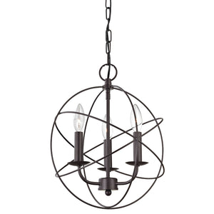 Atlas Williamsport Chandelier - Elegant 3-Light Fixture with Transitional Design for Stylish Interiors Oil Rubbed Bronze 13'' CL11396-BZ