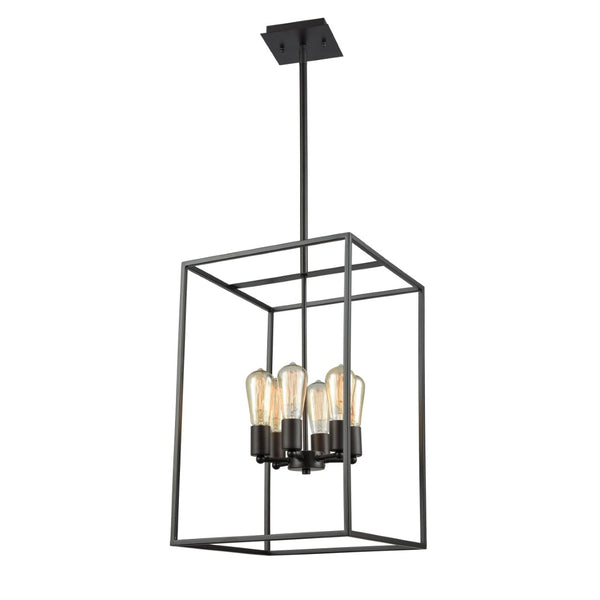 Atlas Williamsport 14'' Wide 6-Light Chandelier - Elegant Transitional Design for Dining and Living Spaces Oil Rubbed Bronze CL11397-BZ