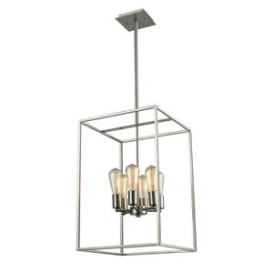 Atlas Williamsport 14'' Wide 6-Light Chandelier - Elegant Transitional Design for Dining and Living Spaces Brushed Nickel CL11397-NK