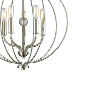 Atlas Williamsport Chandelier - Elegant 3-Light Fixture with Transitional Design for Stylish Interiors Brushed Nickel 19'' CL11400-NK