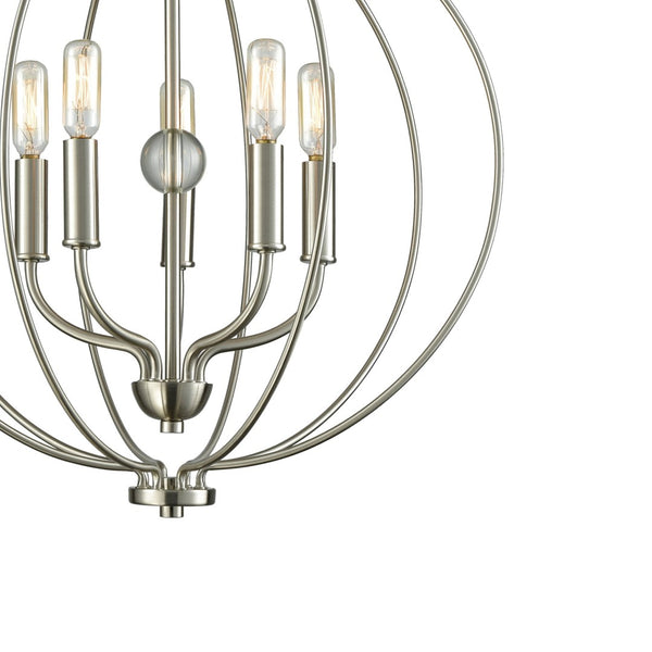 Atlas Williamsport Chandelier - Elegant 3-Light Fixture with Transitional Design for Stylish Interiors Brushed Nickel 19'' CL11400-NK