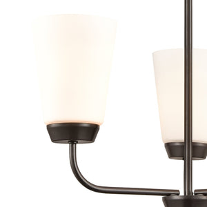 Atlas Winslow Elegant 3-Light Chandelier with Softly Tapered Glass Shades for Timeless Home Décor Oil Rubbed Bronze CL11401-BZ
