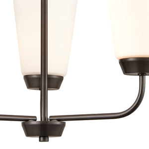 Atlas Winslow Elegant 3-Light Chandelier with Softly Tapered Glass Shades for Timeless Home Décor Oil Rubbed Bronze CL11401-BZ