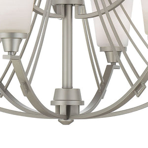 Atlas Wright 33'' Wide 9-Light Chandelier – Modern Elegance for Living Rooms and Dining Areas, Stylish Lighting Matte Nickel CL11404-NK