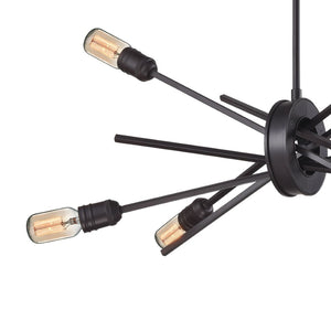 Atlas Xenia Chandelier - Contemporary 6-Light Linear Fixture with Adjustable Arms for Stunning Spaces Oil Rubbed Bronze 22'' CL11405-BZ