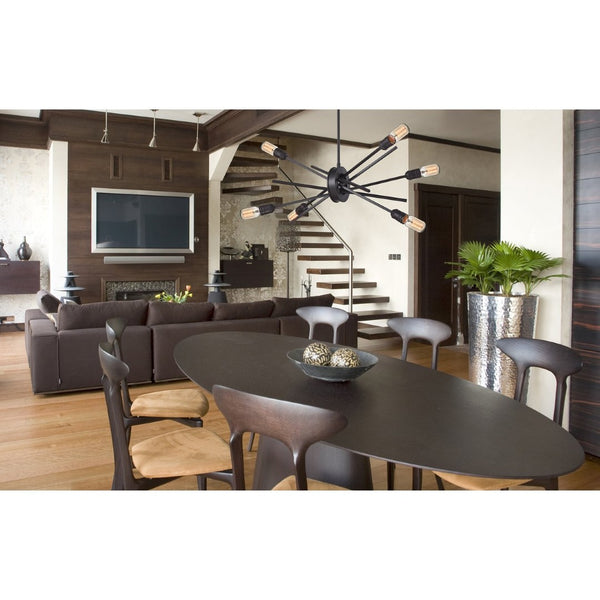 Atlas Xenia Chandelier - Contemporary 6-Light Linear Fixture with Adjustable Arms for Stunning Spaces Oil Rubbed Bronze 22'' CL11405-BZ