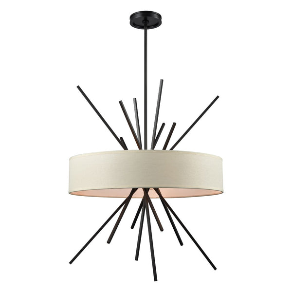 Atlas Xenia Chandelier - Contemporary 6-Light Linear Fixture with Adjustable Arms for Stunning Spaces Oil Rubbed Bronze 25'' CL11406-BZ