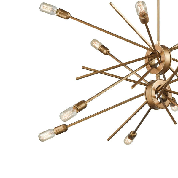 Atlas Xenia 42'' Wide Adjustable 12-Light Chandelier in Matte Gold - Modern Elegance for Any Space CL11408-GD