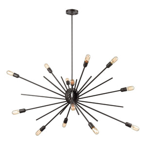 Atlas Xenia Chandelier - Contemporary 6-Light Linear Fixture with Adjustable Arms for Stunning Spaces Oil Rubbed Bronze 54'' CL11409-BZ
